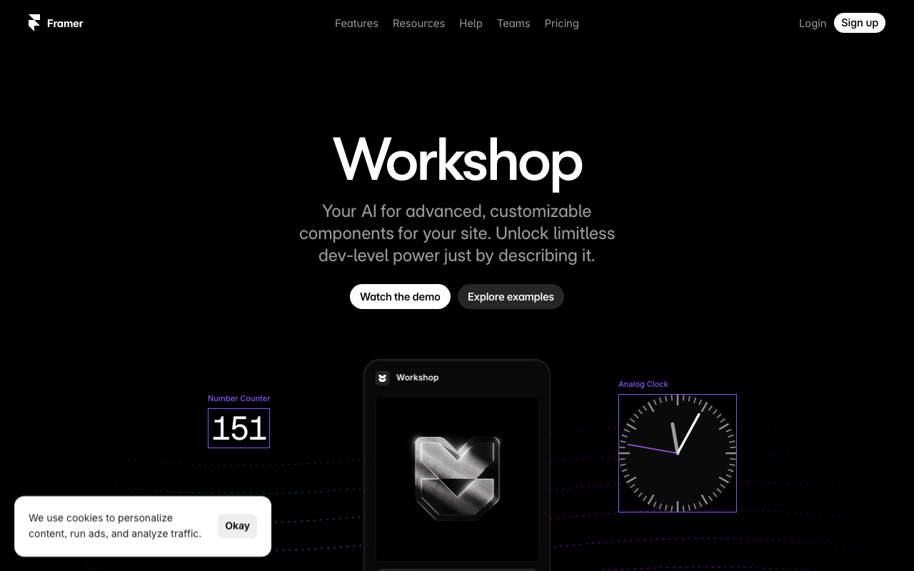 Screenshot of Componentize.ai: AI-Powered Component Builder for No-Code Websites